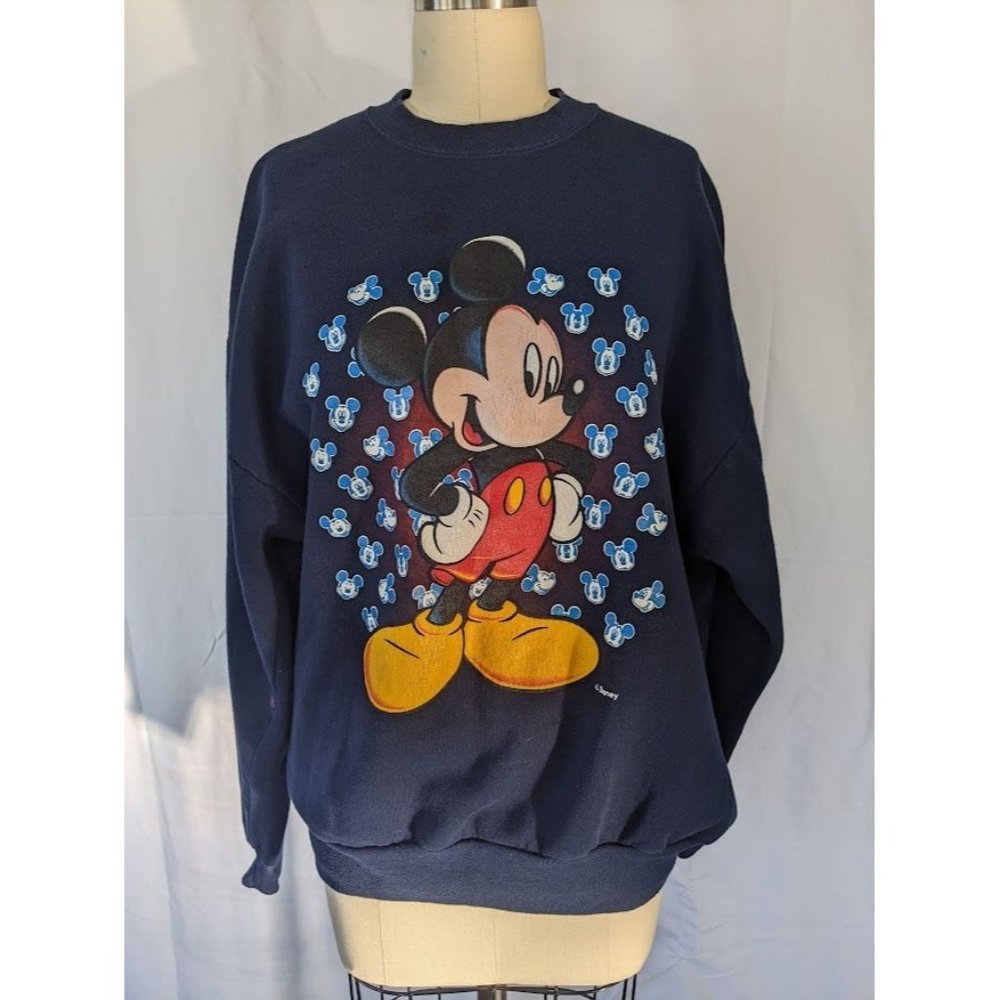 Women's Disney Mickey Unlimited Sweatshirt Size Large 90s‎ Mickey Mouse Crewneck